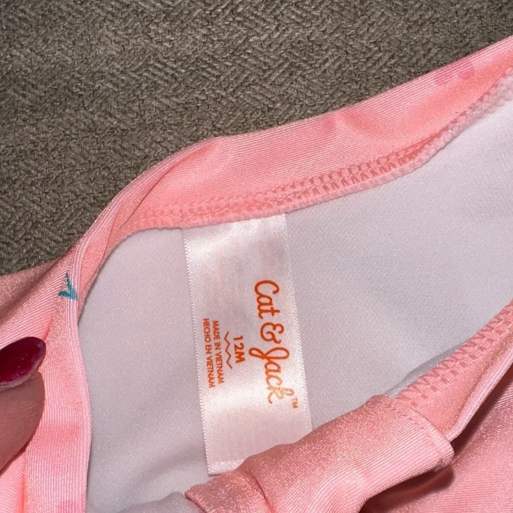 Cat & Jack Pink Kids Swim Rashguard